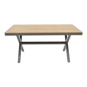 pak-288-000018-2 ΤΡΑΠΕΖΑΡΙΑ THORIO-AZELIE ΣΕΤ 7ΤΕΜ PAKOWORLD ΑΝΘΡΑΚΙ ΑΛΟΥΜΙΝΙΟ ΚΑΙ PLYWOOD ΣΕ ΦΥΣΙΚΗ ΑΠΟΧΡΩΣΗ 160X90X75ΕΚ