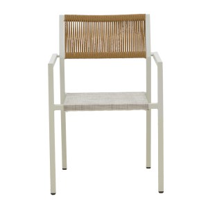 pak-291-000017-3 ΠΟΛΥΘΡΟΝΑ ΚΗΠΟΥ SAVOR PAKOWORLD RATTAN ΜΠΕΖ-ΑΛΟΥΜΙΝΙΟ ΛΕΥΚΟ