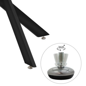 pak-292-000060-4 ΤΡΑΠΕΖΙ ANTORO PAKOWORLD ΓΥΑΛΙ ΚΑΙ ΜΕΤΑΛΛΙΚΑ ΠΟΔΙΑ ΣΕ ΜΑΥΡΗ ΑΠΟΧΡΩΣΗ Φ80X75ΕΚ