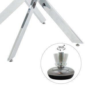 pak-292-000065-4 ΤΡΑΠΕΖΙ ANTORO PAKOWORLD ΓΥΑΛΙ ΚΑΙ ΜΕΤΑΛΛΙΚΑ ΠΟΔΙΑ ΣΕ ΑΠΟΧΡΩΣΗ ΧΡΩΜΙΟΥ Φ100X75ΕΚ