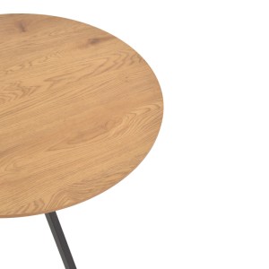 pak-292-000071-4 ΤΡΑΠΕΖΙ XUSON PAKOWORLD ΦΥΣΙΚΟ MDF-ΠΟΔΙ ΜΑΥΡΟ ΜΕΤΑΛΛΟ Φ80X75ΕΚ