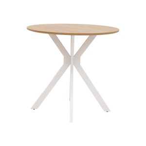 pak-292-000072-2 ΤΡΑΠΕΖΙ XUSON PAKOWORLD ΦΥΣΙΚΟ MDF-ΠΟΔΙ ΛΕΥΚΟ ΜΕΤΑΛΛΟ Φ80X75ΕΚ