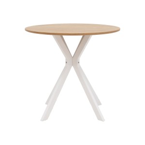pak-292-000072-3 ΤΡΑΠΕΖΙ XUSON PAKOWORLD ΦΥΣΙΚΟ MDF-ΠΟΔΙ ΛΕΥΚΟ ΜΕΤΑΛΛΟ Φ80X75ΕΚ