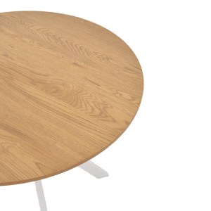 pak-292-000072-4 ΤΡΑΠΕΖΙ XUSON PAKOWORLD ΦΥΣΙΚΟ MDF-ΠΟΔΙ ΛΕΥΚΟ ΜΕΤΑΛΛΟ Φ80X75ΕΚ