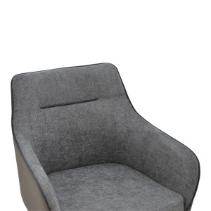 pak-292-000092-5 ΠΟΛΥΘΡΟΝΑ DEBRA PAKOWORLD ΠΕΡΙΣΤΡΕΦΟΜΕΝΗ ΓΚΡΙ ΥΦΑΣΜΑ-PU ΜΕ ΠΟΔΙ ΜΕΤΑΛΛΟΥ ΣΕ ΜΑΥΡΗ ΑΠΟΧΡΩΣΗ 60X64X83ΕΚ