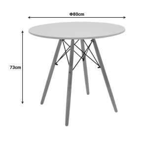 pak-292-000104-4 ΤΡΑΠΕΖΙ JULITA PAKOWORLD MDF ΛΕΥΚΟ-ΠΟΔΙΑ ΣΕ ΦΥΣΙΚΗ ΑΠΟΧΡΩΣΗ Φ80X73ΕΚ