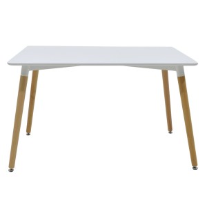 pak-292-000108-3 ΤΡΑΠΕΖΙ NATALI PAKOWORLD MDF ΛΕΥΚΟ-ΠΟΔΙΑ ΣΕ ΦΥΣΙΚΗ ΑΠΟΧΡΩΣΗ 120X80X76ΕΚ