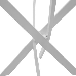 pak-292-000115-3 ΤΡΑΠΕΖΙ ANTORO PAKOWORLD ΓΥΑΛΙ ΚΑΙ ΜΕΤΑΛΛΙΚΑ ΠΟΔΙΑ ΣΕ ΛΕΥΚΗ ΑΠΟΧΡΩΣΗ Φ100X75ΕΚ