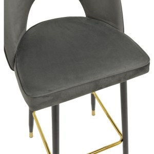 pak-292-000125-6 ΣΚΑΜΠΟ ΜΠΑΡ ΜΕΣΑΟΥ ΥΨΟΥΣ CASENIO PAKOWORLD ΑΝΘΡΑΚΙ ΒΕΛΟΥΔΟ-ΠΟΔΙ ΜΑΥΡΟ ΜΕ ΧΡΥΣΟ ΜΕΤΑΛΛΟ 48X50X107ΕΚ