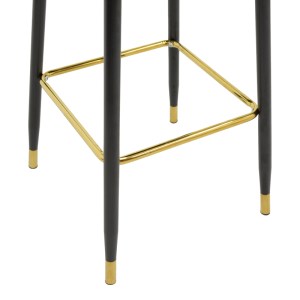 pak-292-000125-7 ΣΚΑΜΠΟ ΜΠΑΡ ΜΕΣΑΟΥ ΥΨΟΥΣ CASENIO PAKOWORLD ΑΝΘΡΑΚΙ ΒΕΛΟΥΔΟ-ΠΟΔΙ ΜΑΥΡΟ ΜΕ ΧΡΥΣΟ ΜΕΤΑΛΛΟ 48X50X107ΕΚ