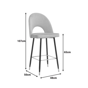 pak-292-000125-8 ΣΚΑΜΠΟ ΜΠΑΡ ΜΕΣΑΟΥ ΥΨΟΥΣ CASENIO PAKOWORLD ΑΝΘΡΑΚΙ ΒΕΛΟΥΔΟ-ΠΟΔΙ ΜΑΥΡΟ ΜΕ ΧΡΥΣΟ ΜΕΤΑΛΛΟ 48X50X107ΕΚ