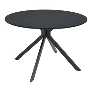 pak-292-000127 ΤΡΑΠΕΖΙ XUSON PAKOWORLD ΜΑΥΡΟ MDF ΜΕ ΜΕΤΑΛΛΙΚΟ ΠΟΔΙ Φ120X75ΕΚ