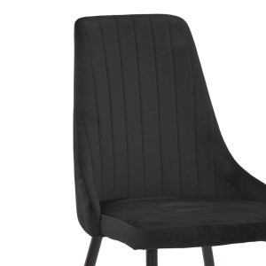 pak-292-000128-5 ΚΑΡΕΚΛΑ AZORI PAKOWORLD ΜΑΥΡΟ ΒΕΛΟΥΔΟ-ΠΟΔΙ ΜΑΥΡΟ ΜΕΤΑΛΛΟ 49X55X85ΕΚ