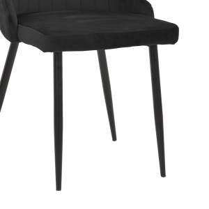 pak-292-000128-6 ΚΑΡΕΚΛΑ AZORI PAKOWORLD ΜΑΥΡΟ ΒΕΛΟΥΔΟ-ΠΟΔΙ ΜΑΥΡΟ ΜΕΤΑΛΛΟ 49X55X85ΕΚ
