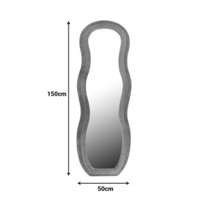pak-295-000025-1 ΚΑΘΡΕΠΤΗΣ GLINDE INART ΒΕΛΟΥΔΟ ΣΕ ΓΚΡΙ ΑΠΟΧΡΩΣΗ 50X3.3X150ΕΚ