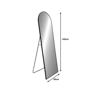 pak-298-000035-2 ΚΑΘΡΕΠΤΗΣ LORENS I PAKOWORLD ΜΑΥΡΟ ΑΛΟΥΜΙΝΙΟ 60X40X160ΕΚ