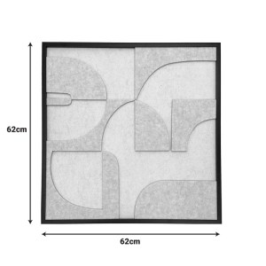 pak-298-000048-1 ΠΙΝΑΚΑΣ ΜΕ ΠΛΑΙΣΙΟ JEIRE INART ΛΕΥΚΟ 62X2.5X62ΕΚ