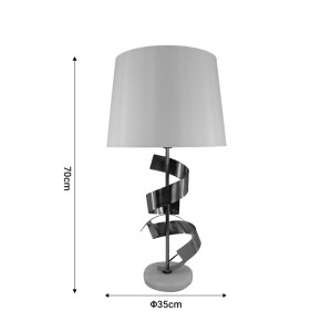 pak-300-000017-1 ΕΠΙΤΡΑΠΕΖΙΟ ΦΩΤΙΣΤΙΚΟ LIGHTED INART Ε27 ΧΡΥΣΟ ΜΕΤΑΛΛΟ-ΛΕΥΚΟ ΥΦΑΣΜΑ Φ35X70ΕΚ