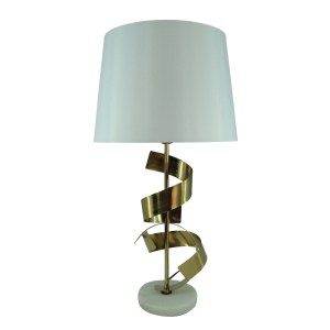 pak-300-000017 ΕΠΙΤΡΑΠΕΖΙΟ ΦΩΤΙΣΤΙΚΟ LIGHTED INART Ε27 ΧΡΥΣΟ ΜΕΤΑΛΛΟ-ΛΕΥΚΟ ΥΦΑΣΜΑ Φ35X70ΕΚ