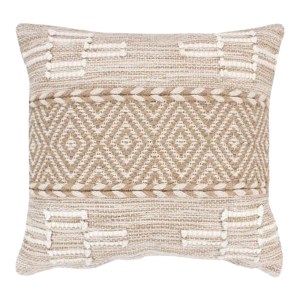 pak-302-000046 ΜΑΞΙΛΑΡΙ MITTO INART ΓΙΟΥΤΑ-ΒΑΜΒΑΚΙ ΣΕ ΜΠΕΖ-ΛΕΥΚΟ ΑΠΟΧΡΩΣΗ  45X45X2ΕΚ