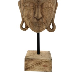 pak-312-000028-2 ΕΠΙΤΡΑΠΕΖΙΟ ΔΙΑΚΟΣΜΗΤΙΚΟ ΒΟΥΔΑΣ MASK INART ΦΥΣΙΚΟ ΜΑΝΓΚΟ ΞΥΛΟ-ΜΕΤΑΛΛΟ 20X18.5X48.5ΕΚ