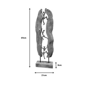 pak-312-000031-1 ΕΠΙΤΡΑΠΕΖΙΟ ΔΙΑΚΟΣΜΗΤΙΚΟ CLIMB INART ΦΥΣΙΚΟ ΜΑΝΓΚΟ ΞΥΛΟ-ΑΛΟΥΜΙΝΙΟ 21X8X69ΕΚ