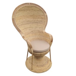 pak-314-000003 ΠΟΛΥΘΡΟΝΑ REA INART ΜΕ ΜΠΕΖ ΜΑΞΙΛΑΡΙ-ΦΥΣΙΚΟ RATTAN 85X85X141ΕΚ