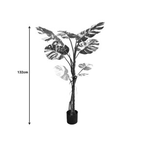 pak-316-000005-3 ΔΙΑΚΟΣΜΗΤΙΚΟ ΦΥΤΟ ΣΕ ΓΛΑΣΤΡΑ MONSTERA II INART ΠΡΑΣΙΝΟ PP Υ132ΕΚ