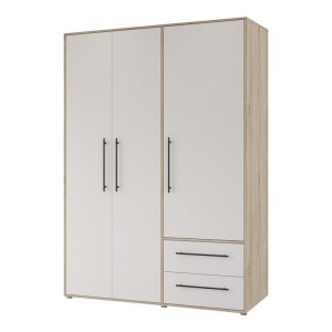 pak-318-000001 ΝΤΟΥΛΑΠΑ ΡΟΥΧΩΝ RAZOL PAKOWORLD ΤΡΙΦΥΛΛΗ ΛΕΥΚΟ-SONOMA ΜΕΛΑΝΙΝΗΣ 144.5X59X200ΕΚ