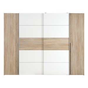 pak-318-000006-2 ΝΤΟΥΛΑΠΑ ΡΟΥΧΩΝ VERZO PAKOWORLD ΤΕΤΡΑΦΥΛΛΗ OAK-ΛΕΥΚΟ ΜΕΛΑΜΙΝΗΣ 270,5X61.5X210.5ΕΚ