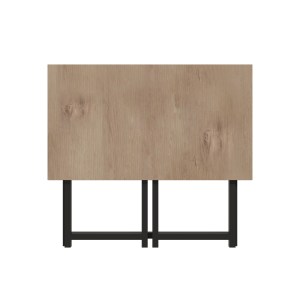 pak-321-000026-2 ΓΡΑΦΕΙΟ ΕΡΓΑΣΙΑΣ ΠΤΥΣΣΟΜΕΝΟ THOX PAKOWORLD OAK-ΜΑΥΡΟ ΜΕΛΑΜΙΝΗΣ 80X50X72ΕΚ