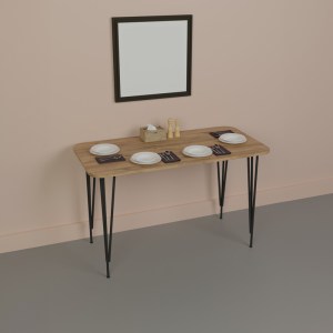 pak-321-000031-1 ΤΡΑΠΕΖΙ POLKAN PAKOWORLD OAK-ΜΑΥΡΟ ΜΕΛΑΜΙΝΗΣ 120X60X73ΕΚ