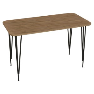pak-321-000031 ΤΡΑΠΕΖΙ POLKAN PAKOWORLD OAK-ΜΑΥΡΟ ΜΕΛΑΜΙΝΗΣ 120X60X73ΕΚ