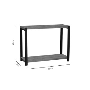 pak-321-000034-2 ΕΠΙΤΡΑΠΕΖΙΑ  ΡΑΦΙΕΡΑ LERF PAKOWORLD OAK-ΜΑΥΡΟ ΜΕΛΑΜΙΝΗΣ 45X17X35ΕΚ