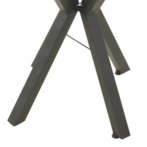 pak-321-000083-3 ΤΡΑΠΕΖΙ PRESTONE PAKOWORLD ΛΕΥΚΟ ΜΑΡΜΑΡΟΥ ΜΕΛΑΜΙΝΗΣ-ΜΑΥΡΟ ΜΕΤΑΛΛΟ 70X70X75ΕΚ