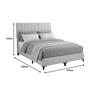 pak-323-000018-3 ΚΡΕΒΑΤΙ MOEGA PAKOWORLD ΥΦΑΣΜΑ ΣΕ ΑΝΘΡΑΚΙ ΑΠΟΧΡΩΣΗ 160X200ΕΚ