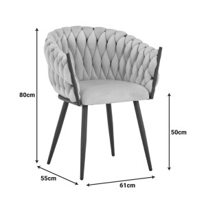 pak-327-000067-4 ΠΟΛΥΘΡΟΝΑ VIVIAN PAKOWORLD ΣΑΠΙΟ ΜΗΛΟ ΒΕΛΟΥΔΟ-ΠΟΔΙ ΜΑΥΡΟ ΜΕΤΑΛΛΟ 61X55X80ΕΚ