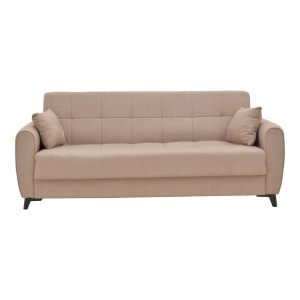 pak-328-000016-1 ΚΑΝΑΠΕΣ-ΚΡΕΒΑΤΙ ΜΕ ΑΠΟΘΗΚΕΥΤΙΚΟ ΧΩΡΟ ΤΡΙΘΕΣΙΟΣ LINCOLN PAKOWORLD ΜΠΕΖ ΥΦΑΣΜΑ 225X85X90ΕΚ