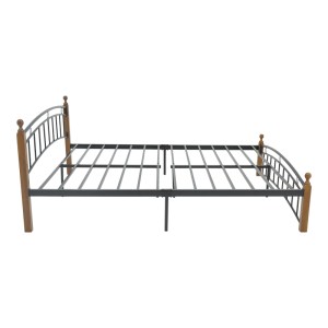 pak-330-000021-4 ΚΡΕΒΑΤΙ CLARIVE PAKOWORLD ΞΥΛΟ ΣΕ ΚΑΡΥΔΙ ΑΠΟΧΡΩΣΗ-ΜΑΥΡΟ ΜΕΤΑΛΛΟ 160X200ΕΚ