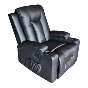 pak-331-000003 ΠΟΛΥΘΡΟΝΑ RELAX ΜΕ ΜΗΧΑΝΙΣΜΟ MASSAGE GESSEL PAKOWORLD PU ΣΕ ΜΑΥΡΗ ΑΠΟΧΡΩΣΗ 80X90X98ΕΚ