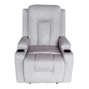 pak-331-000008-2 ΠΟΛΥΘΡΟΝΑ RELAX GESSEL PAKOWORLD ΥΦΑΣΜΑ ΣΕ ΓΚΡΙ-ΜΠΕΖ 80X90X98ΕΚ