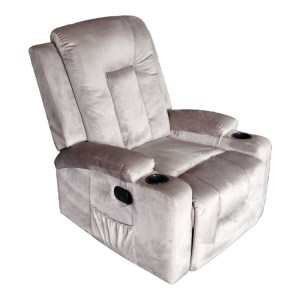 pak-331-000009 ΠΟΛΥΘΡΟΝΑ RELAX GESSEL PAKOWORLD ΒΕΛΟΥΔΟ ΣΕ ΓΚΡΙ ΑΠΟΧΡΩΣΗ 80X90X98ΕΚ