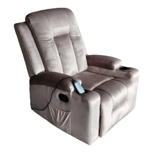 pak-331-000010 ΠΟΛΥΘΡΟΝΑ RELAX ΜΕ ΜΗΧΑΝΙΣΜΟ MASSAGE GESSEL PAKOWORLD ΒΕΛΟΥΔΟ ΣΕ ΓΚΡΙ ΑΠΟΧΡΩΣΗ 80X90X98ΕΚ