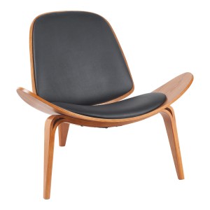 pak-332-000026 ΠΟΛΥΘΡΟΝΑ VILMA PAKOWORLD PU ΜΑΥΡΟ- PLYWOOD ΚΑΡΥΔΙ 90X76.5X74.5ΕΚ