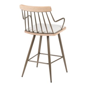 pak-332-000034-1 ΣΚΑΜΠΟ ΜΠΑΡ POSSE PAKOWORLD ΜΕΤΑΛΛΟ ΜΠΡΟΝΖΕ-WHITE WASH ΞΥΛΟ-ΜΠΕΖ ΥΦΑΣΜΑ 48X54X92.5ΕΚ