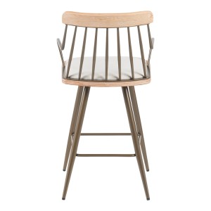 pak-332-000034-4 ΣΚΑΜΠΟ ΜΠΑΡ POSSE PAKOWORLD ΜΕΤΑΛΛΟ ΜΠΡΟΝΖΕ-WHITE WASH ΞΥΛΟ-ΜΠΕΖ ΥΦΑΣΜΑ 48X54X92.5ΕΚ