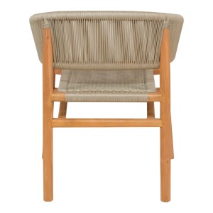 pak-333-000001-6 ΠΟΛΥΘΡΟΝΑ KAJONE PAKOWORLD ΣΚΕΛΕΤΟΣ TEAK ΞΥΛΟ ΣΕ ΦΥΣΙΚΗ ΑΠΟΧΡΩΣΗ ΚΑΙ ΚΡΕΜ PE ΣΧΟΙΝΙ 62X51X75ΕΚ