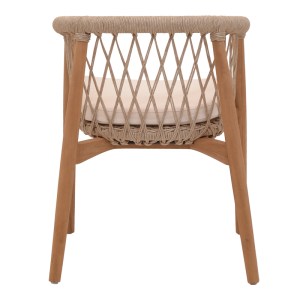 pak-334-000005-4 ΠΟΛΥΘΡΟΝΑ ABBY PAKOWORLD ΣΚΕΛΕΤΟΣ ΑΠΟ TEAK ΞΥΛΟ ΣΕ ΦΥΣΙΚΗ ΑΠΟΧΡΩΣΗ ΚΑΙ ΚΡΕΜ ΜΑΞΙΛΑΡΙ 60X58X78ΕΚ