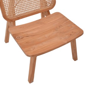 pak-335-000003-8 ΠΟΛΥΘΡΟΝΑ VIBORG PAKOWORLD ΦΥΣΙΚΟ TEAK ΞΥΛΟ-ΦΥΣΙΚΟ RATTAN 60X75X87ΕΚ