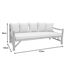 pak-335-000021-7 ΚΑΝΑΠΕΣ ROZIANA PAKOWORLD ΦΥΣΙΚΟ TEAK ΞΥΛΟ 210X100X80ΕΚ